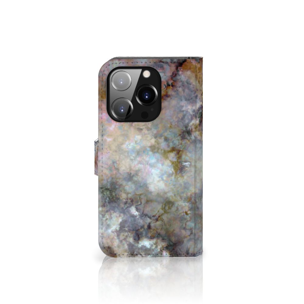 iPhone 14 Pro Bookcase Marmer Grijs