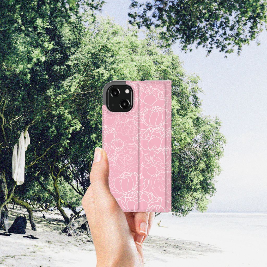 iPhone 13 Smart Cover White Flowers