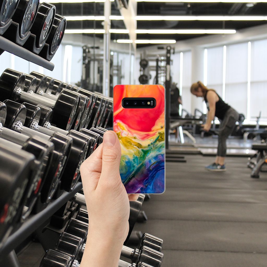 Hoesje maken Samsung Galaxy S10 Watercolor Dark