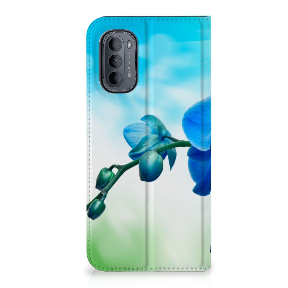 Motorola Moto G31 | G41 Smart Cover Orchidee Blauw - Cadeau voor je Moeder - B2C Telecom