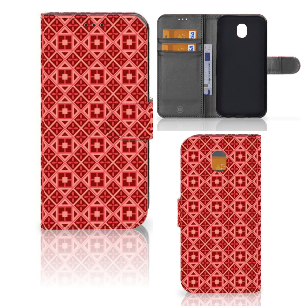 Samsung Galaxy J5 2017 Telefoon Hoesje Batik Rood