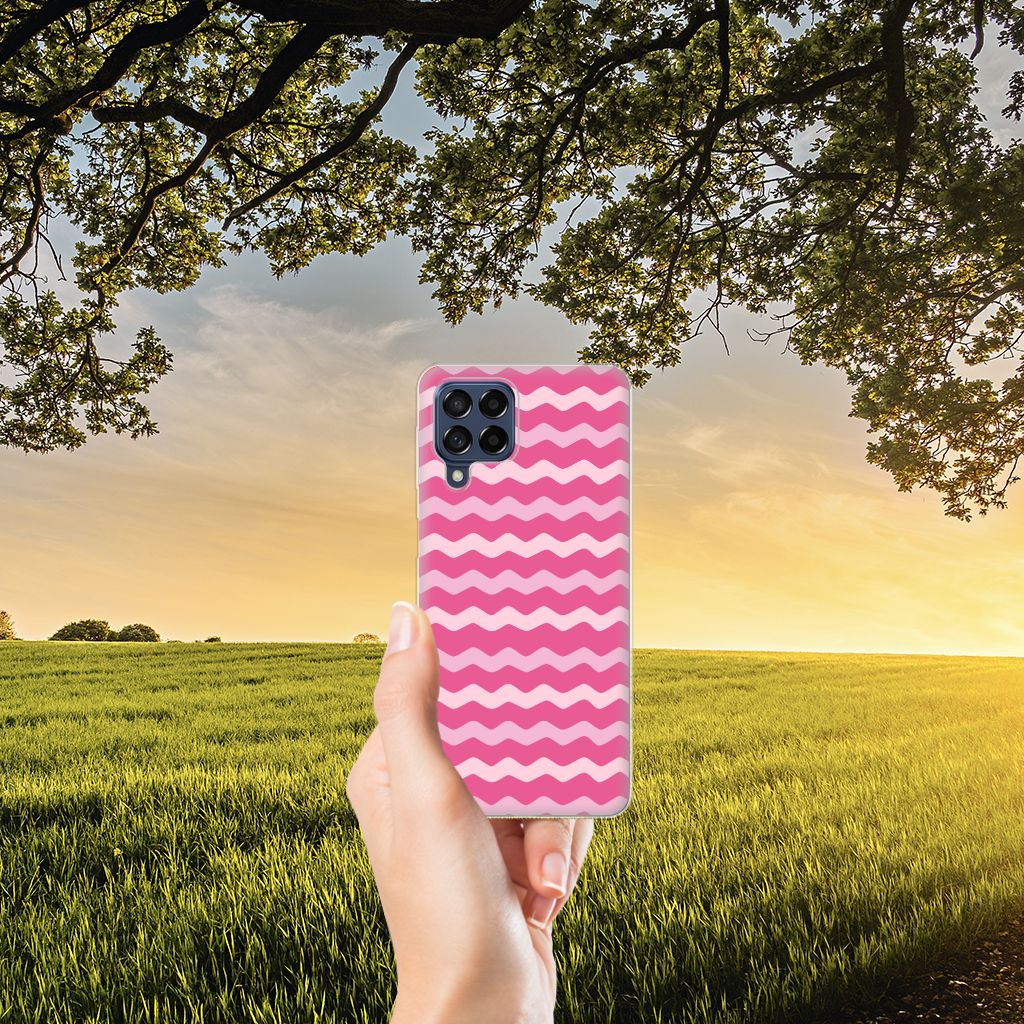 Samsung Galaxy M53 TPU bumper Waves Pink