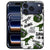 Dinosaurus iPhone 18 Pro Max hoesje met groene dino's en texturen op de witte basis