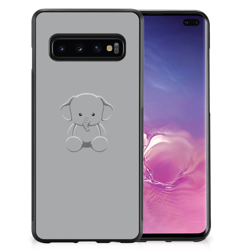 Samsung Galaxy S10+ Bumper Hoesje Grijs Baby Olifant