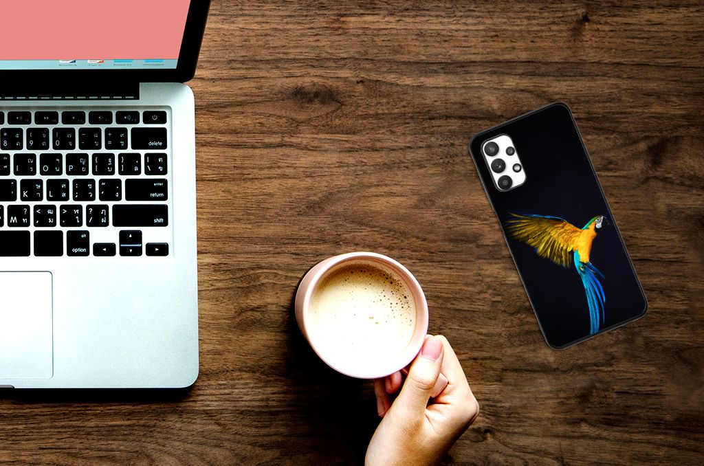 Samsung Galaxy A32 5G Dierenprint Telefoonhoesje Papegaai B2C Telecom