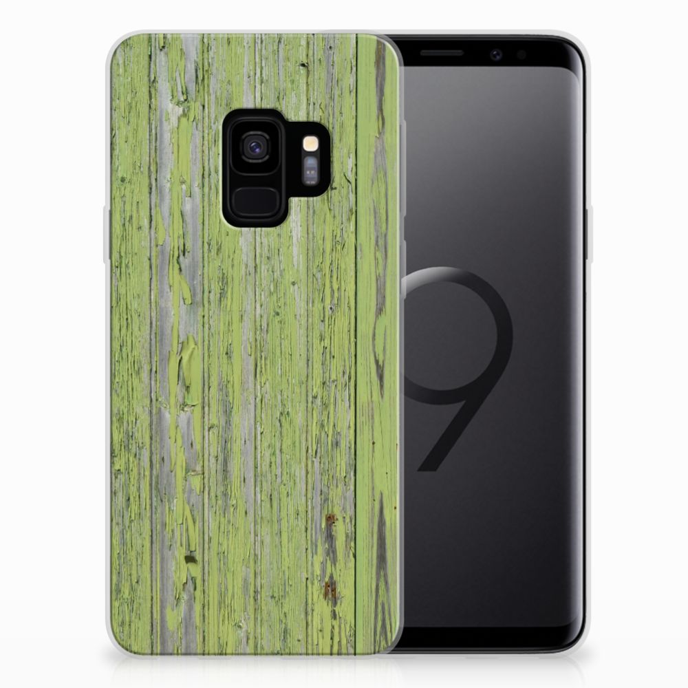 Samsung Galaxy S9 Bumper Hoesje Green Wood