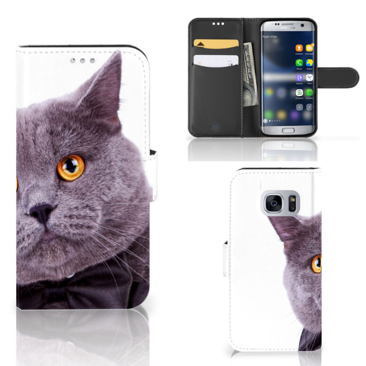 Samsung Galaxy S7 Telefoonhoesje met Pasjes Kat
