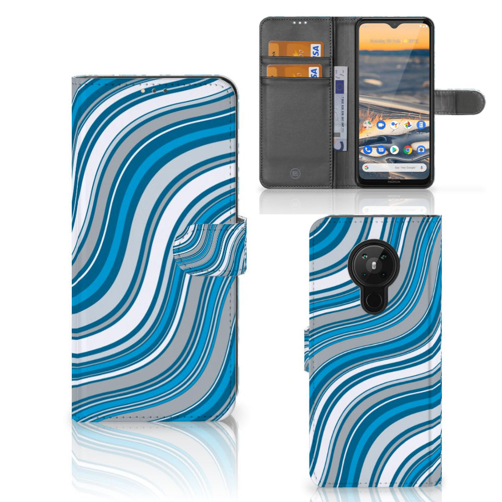 Nokia 5.3 Telefoon Hoesje Waves Blue