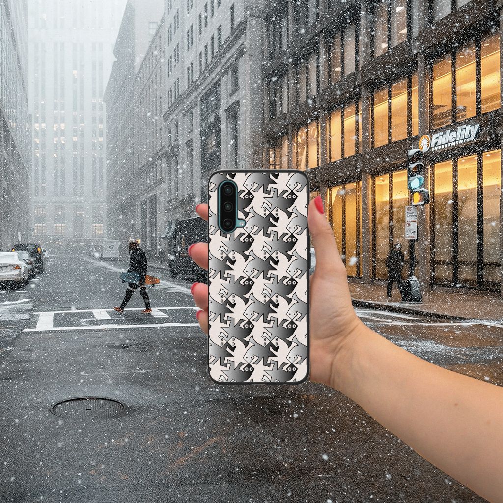 OnePlus Nord CE 5G Dierenprint Telefoonhoesje Salamander Grey B2C Telecom