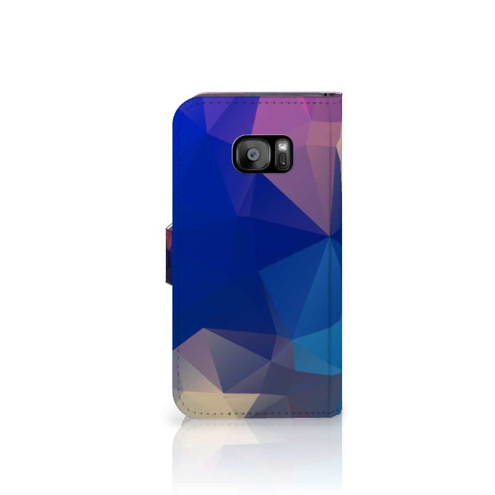 Samsung Galaxy S7 Edge Book Case Polygon Dark