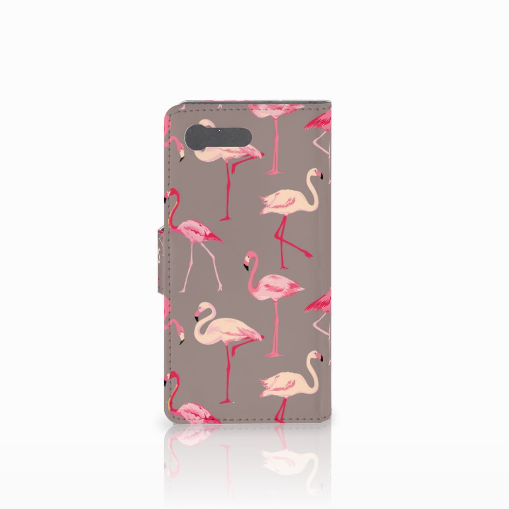 Sony Xperia X Compact Telefoonhoesje met Pasjes Flamingo