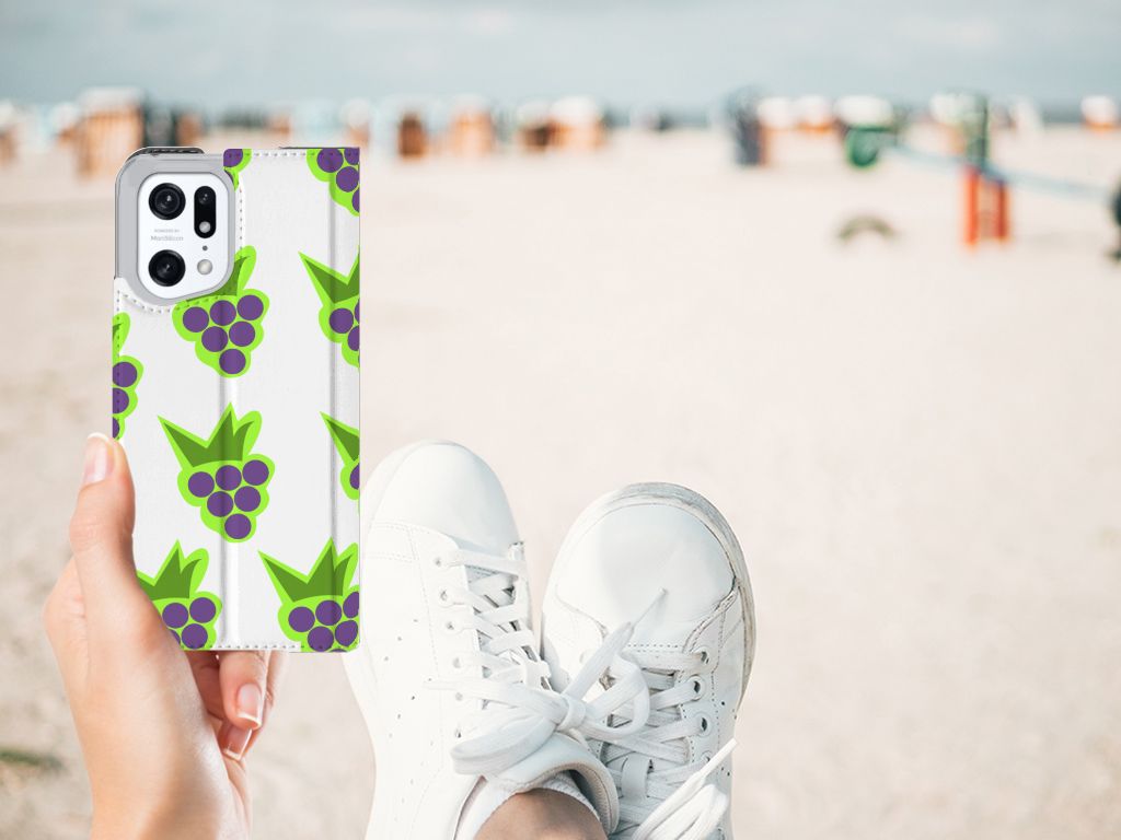 OPPO Find X5 Pro Flip Style Cover Druiven - B2C Telecom