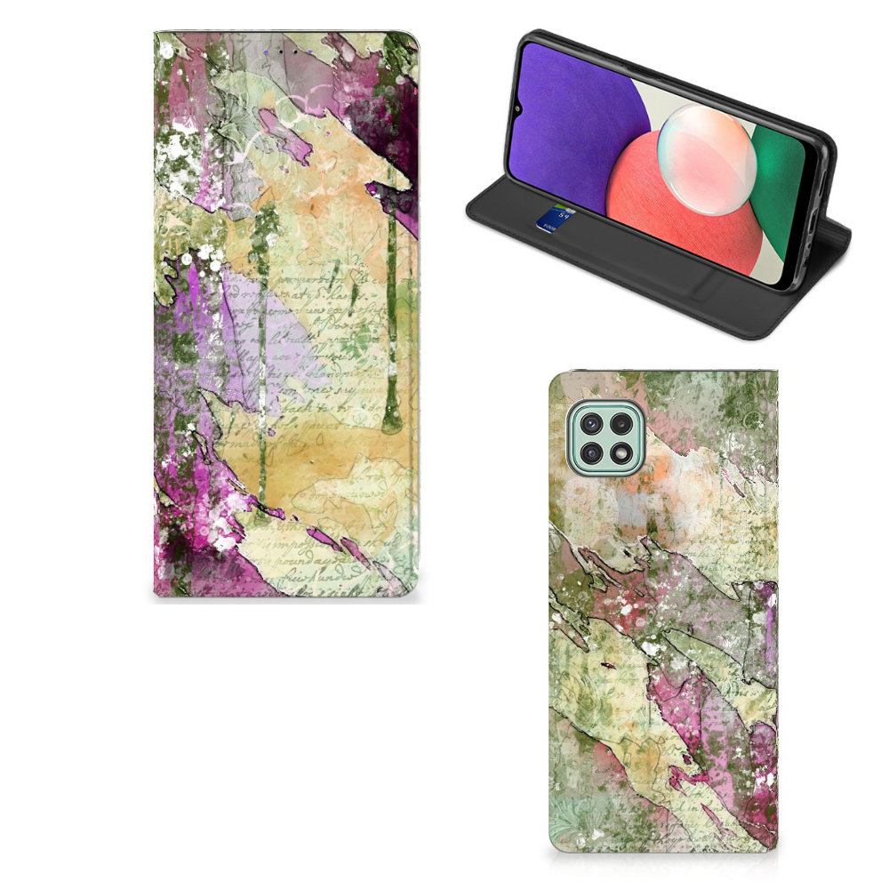 Bookcase Samsung Galaxy A22 5G Letter Painting - B2C Telecom