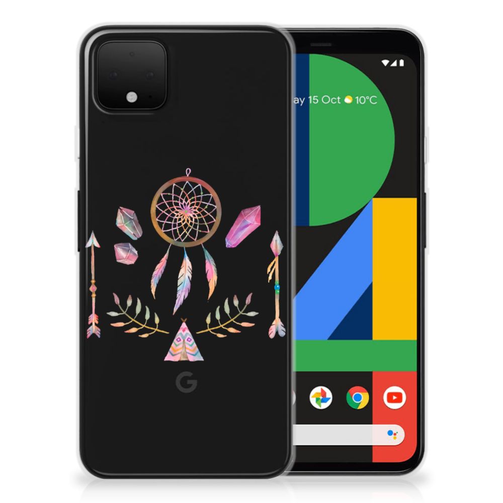 Google Pixel 4 XL Telefoonhoesje met Naam Boho Dreamcatcher