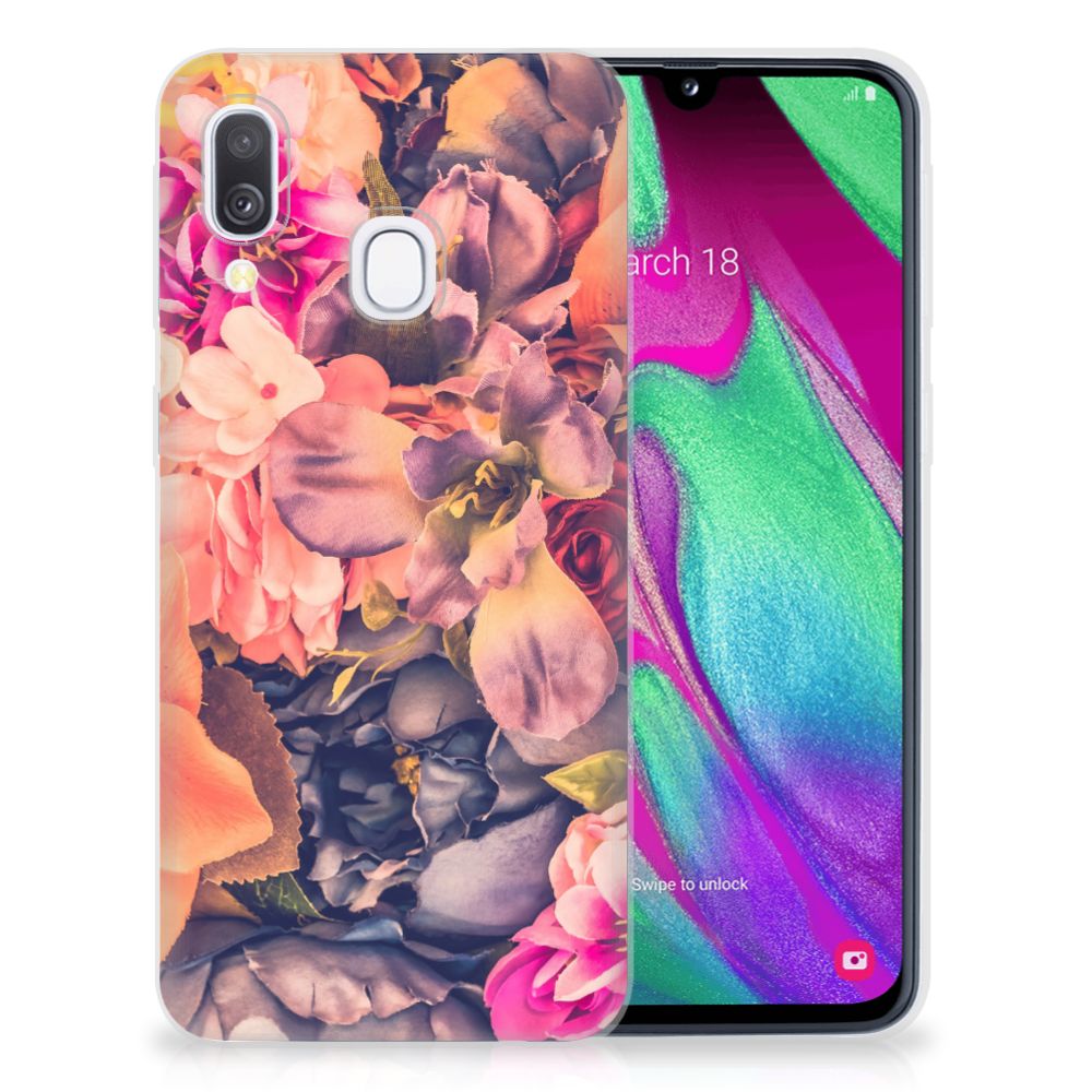 Samsung Galaxy A40 TPU Case Bosje Bloemen