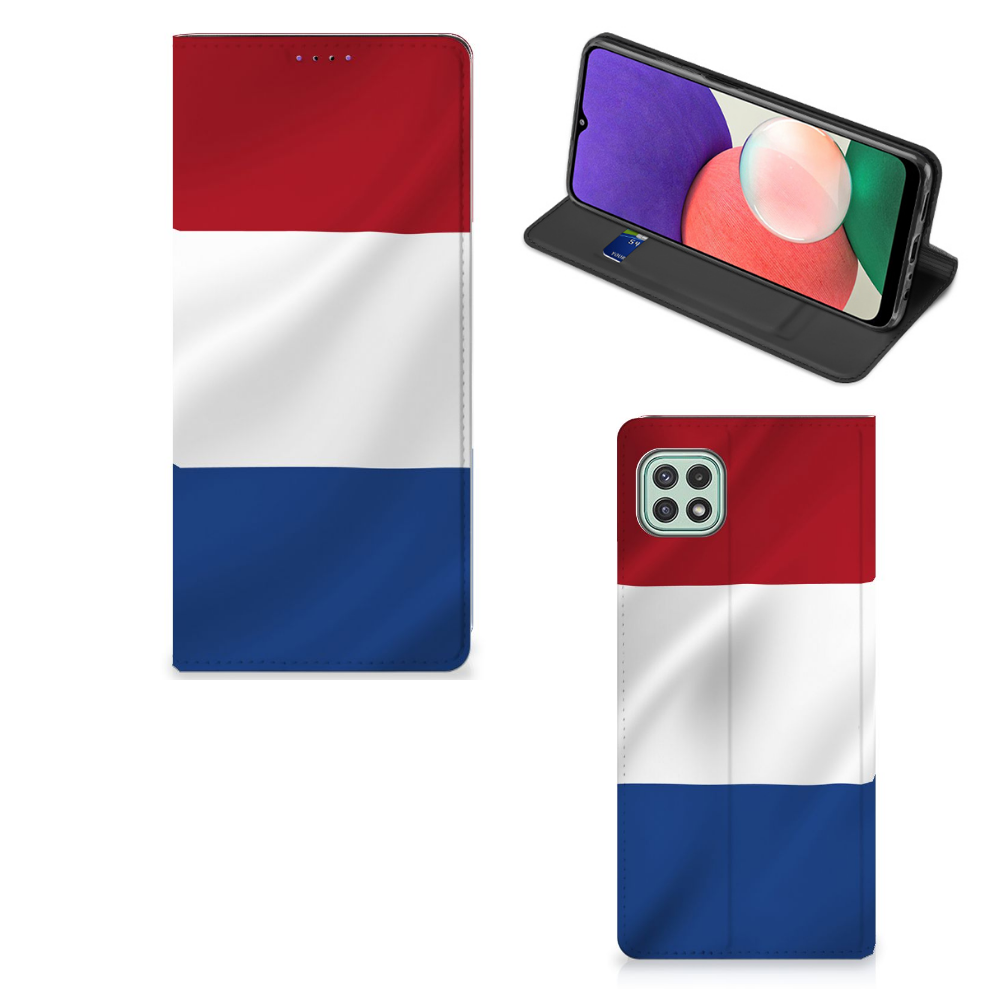 Samsung Galaxy A22 5G Standcase Nederlandse Vlag - B2C Telecom