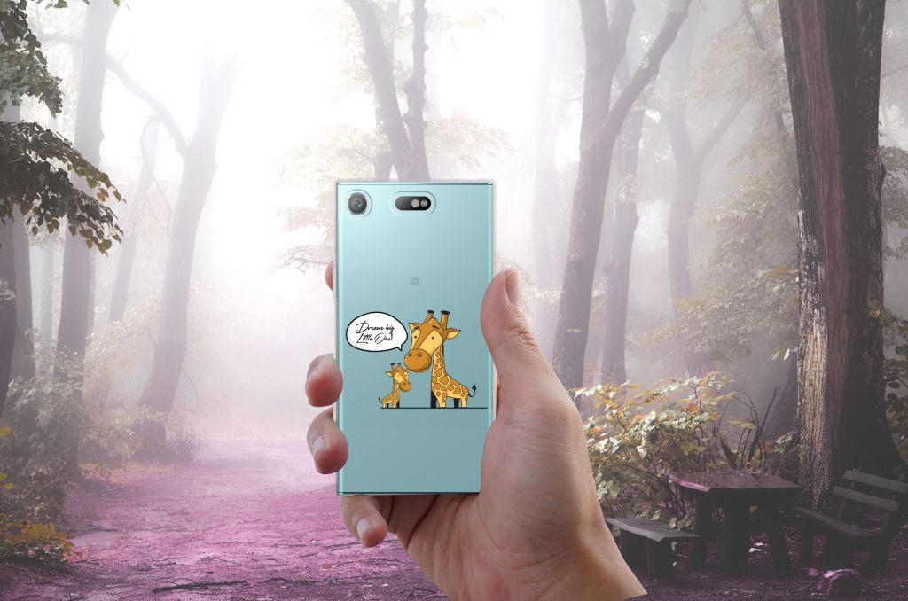 Sony Xperia XZ1 Compact Telefoonhoesje met Naam Giraffe