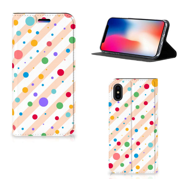 Apple iPhone X | Xs Hoesje met Magneet Dots