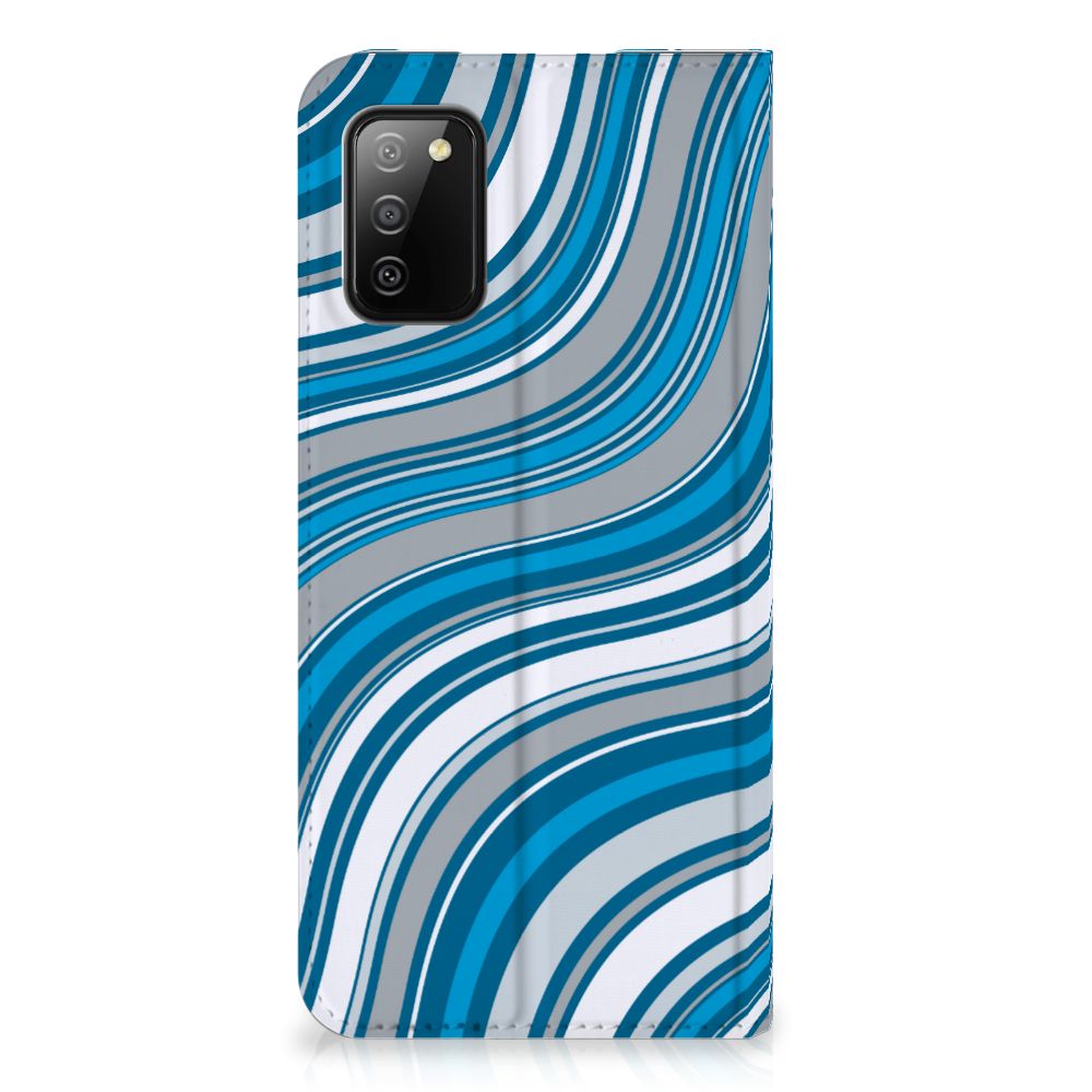 Samsung Galaxy M02s | A02s Hoesje met Magneet Waves Blue - B2C Telecom