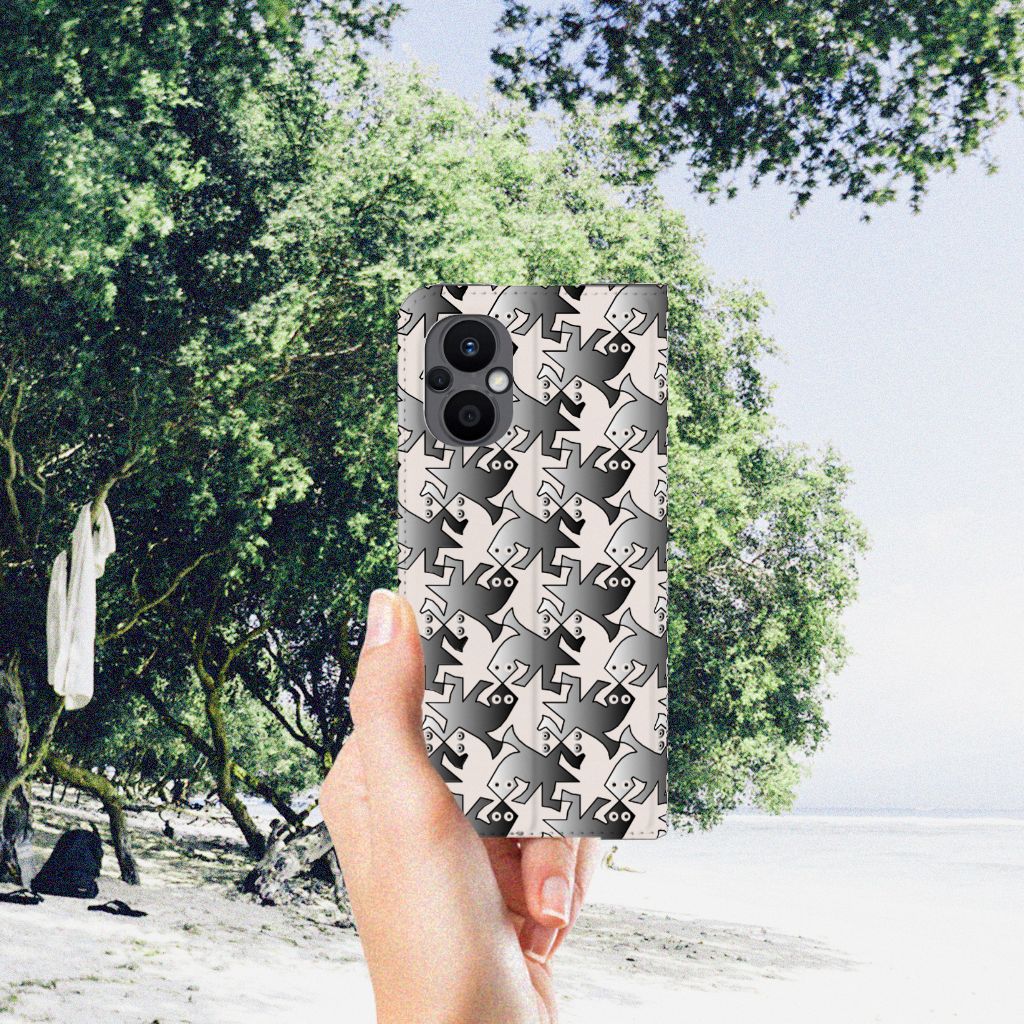 OPPO Reno8 Lite Hoesje maken Salamander Grey - B2C Telecom
