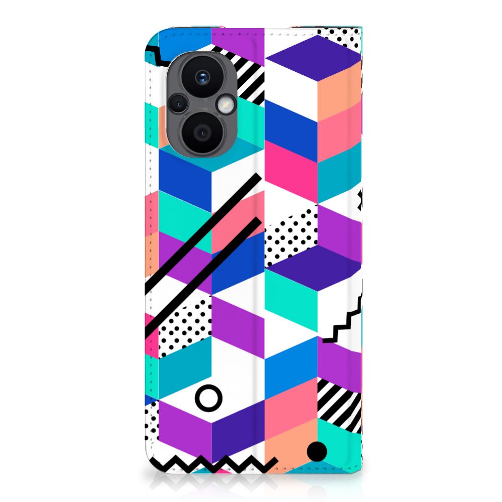 OPPO Reno8 Lite Stand Case Blokken Kleurrijk - B2C Telecom