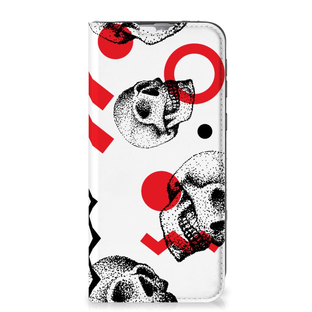 Mobiel BookCase Samsung Galaxy M31 Skull Red - B2C Telecom