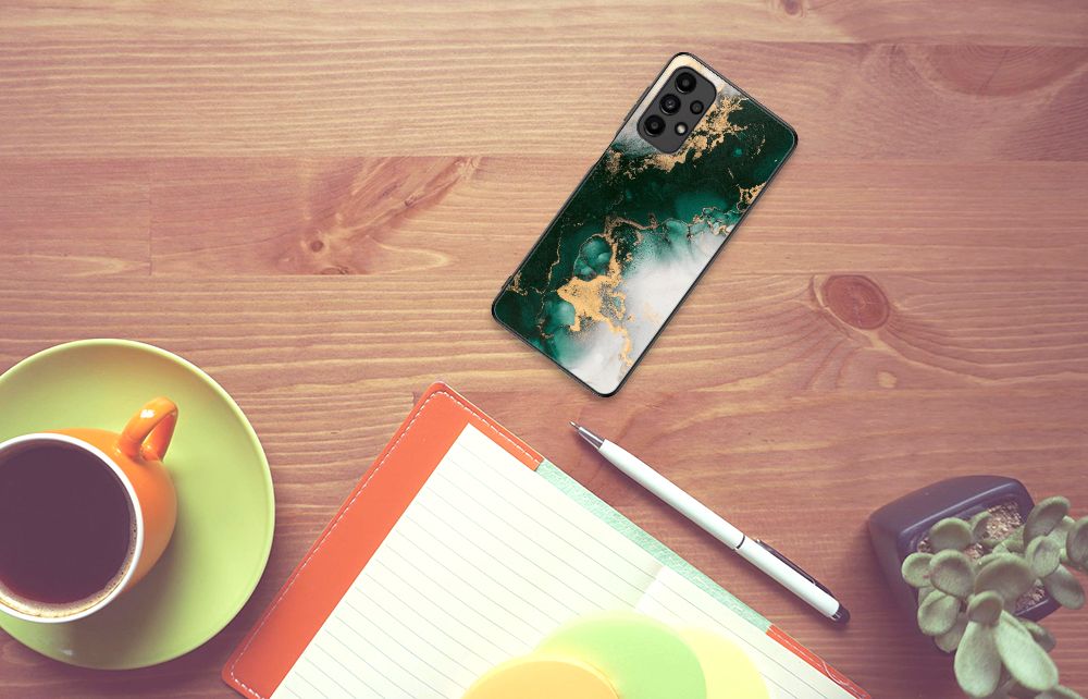 Marmeren Print Telefoonhoesje voor Samsung Galaxy A13 4G Marmer Groen B2C Telecom