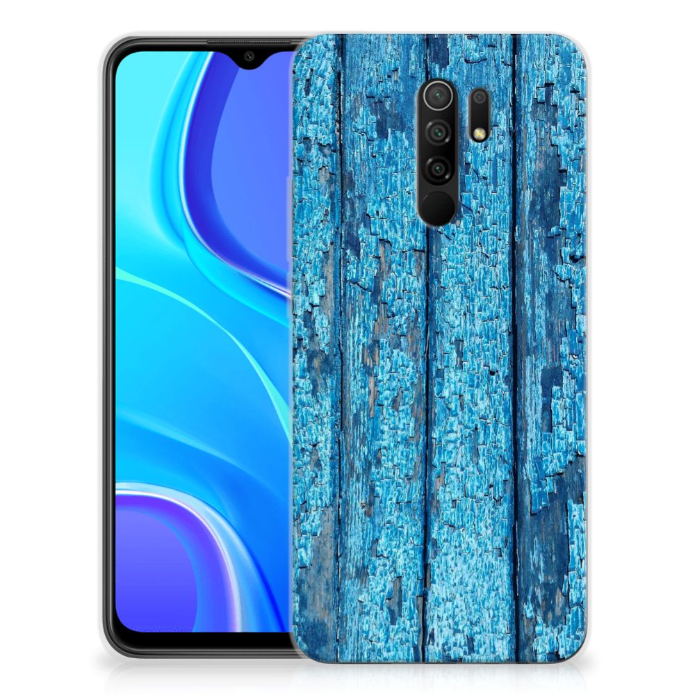 Xiaomi Redmi 9 Bumper Hoesje Wood Blue B2C Telecom
