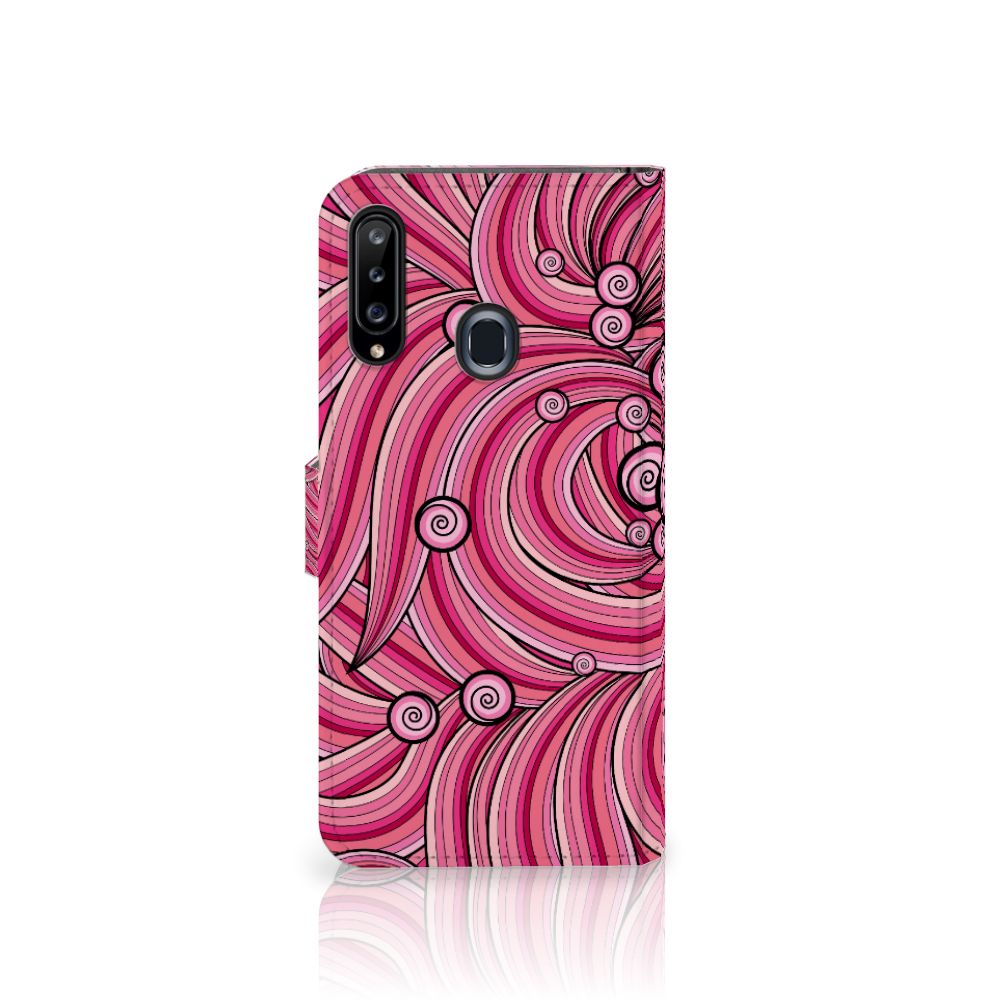 Samsung Galaxy A20s Hoesje Swirl Pink