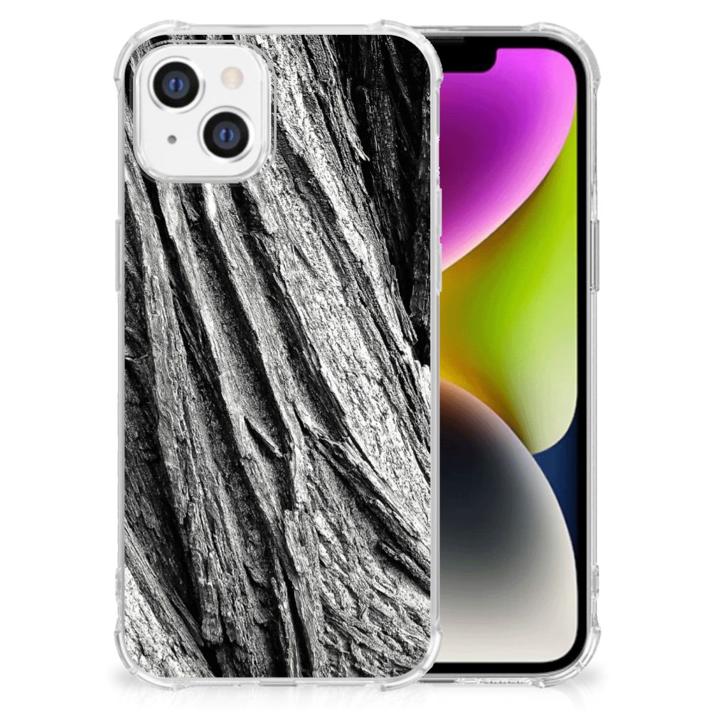 Stevig Telefoonhoesje iPhone 14 Boomschors Grijs