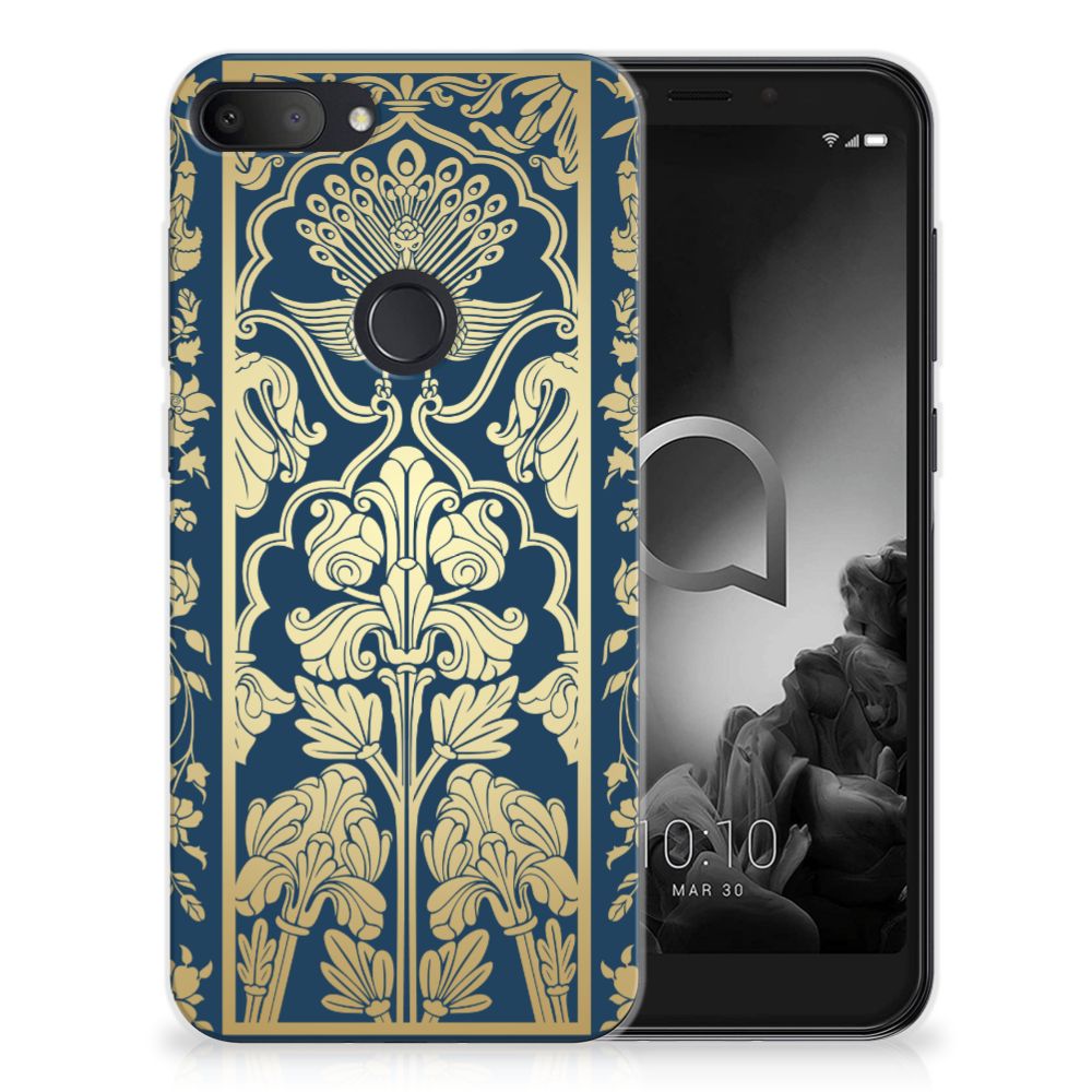 Alcatel 1S (2019) TPU Case Beige Flowers