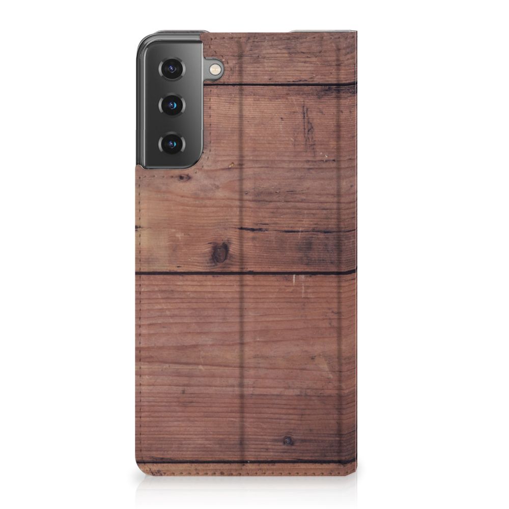 Samsung Galaxy S21 Plus Book Wallet Case Old Wood - B2C Telecom