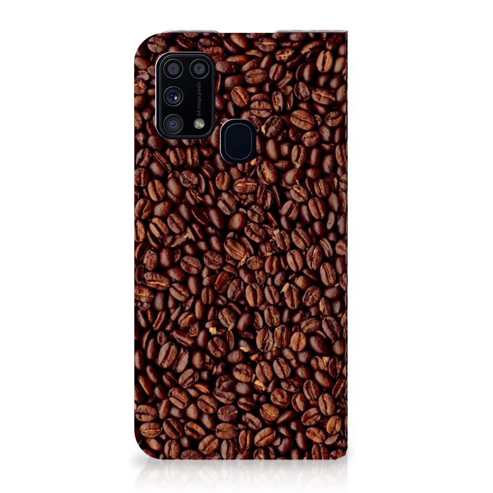 Samsung Galaxy M31 Flip Style Cover Koffiebonen - B2C Telecom