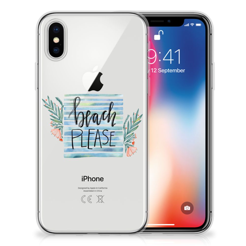 Apple iPhone X | Xs Telefoonhoesje met Naam Boho Beach
