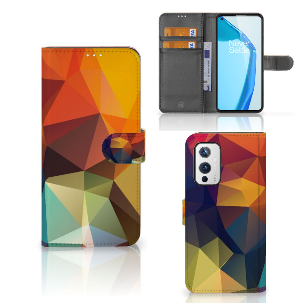 OnePlus 9 Book Case Polygon Color