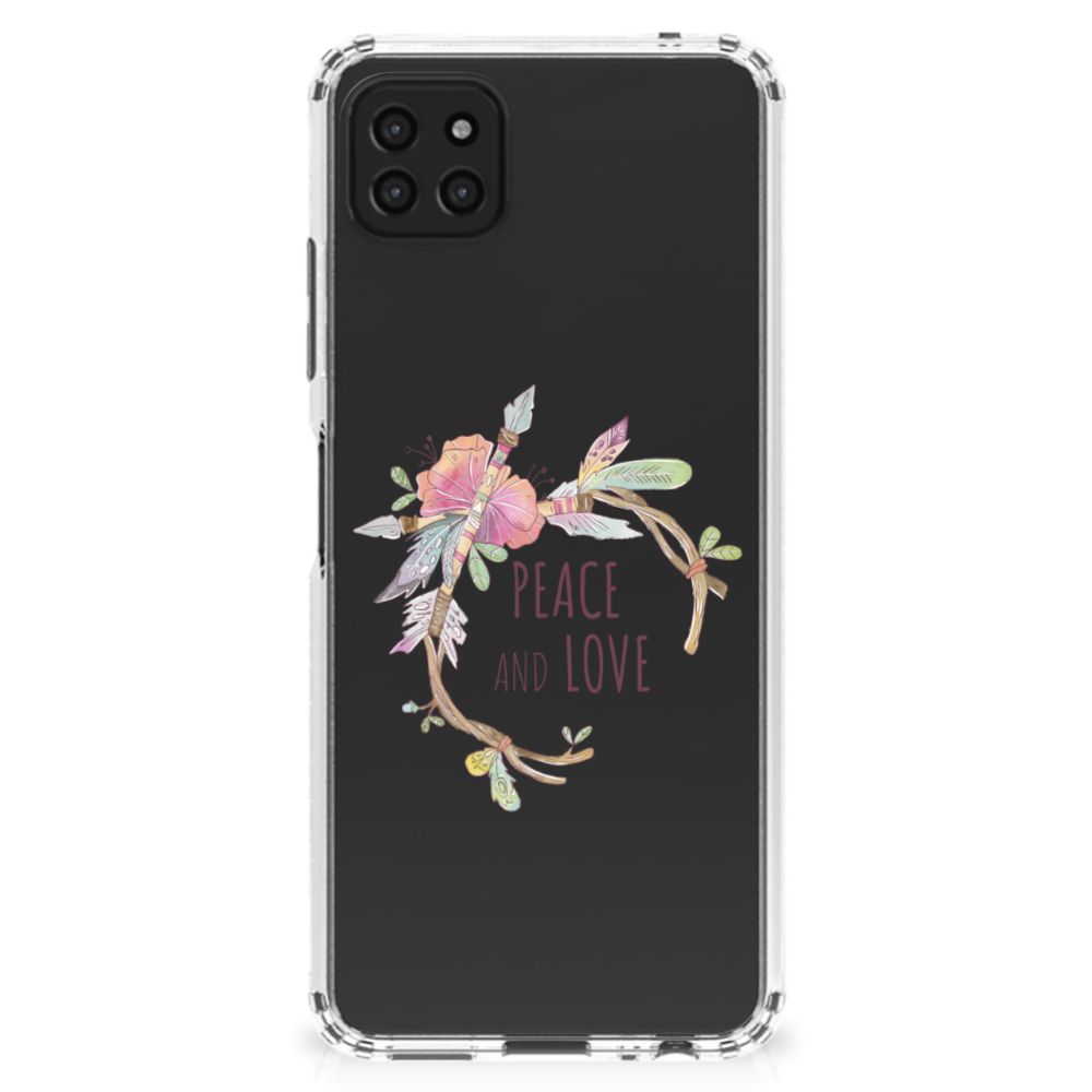 Samsung Galaxy A22 5G Stevig Bumper Hoesje Boho Text B2C Telecom