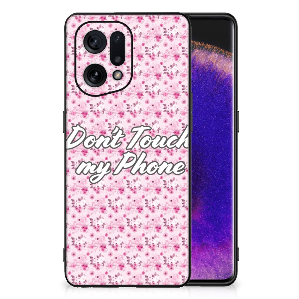 OPPO Find X5 Telefoon Hoesje Flowers Pink DTMP B2C Telecom