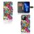 iPhone 13 Pro Wallet Case met Pasjes Punk Rock met kleurrijke gitaren en discoballen 🎸