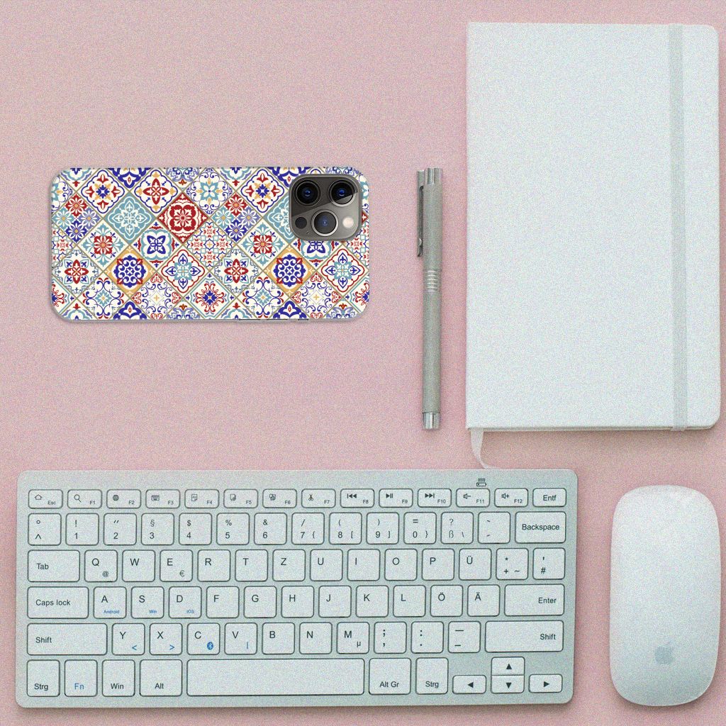iPhone 12 Pro Max TPU Siliconen Hoesje Tiles Color B2C Telecom