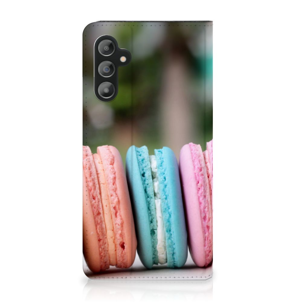 Samsung Galaxy A14 4G Flip Style Cover Macarons with colorful macarons design in various flavors.
