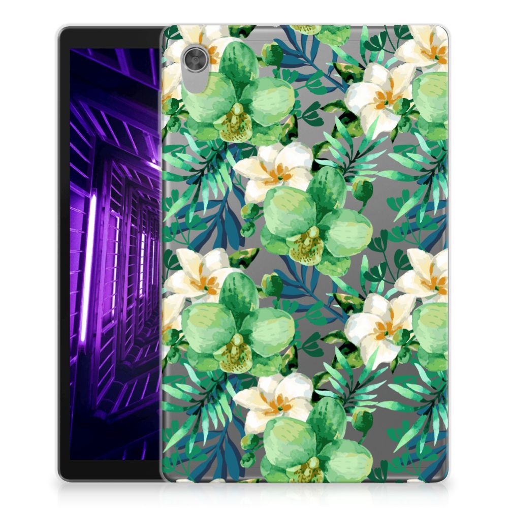 Lenovo Tab M10 HD (2de generatie) Siliconen Hoesje Orchidee Groen - B2C Telecom