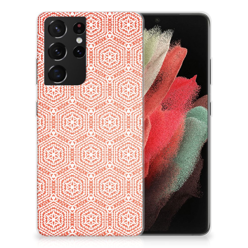 Samsung Galaxy S21 Ultra TPU bumper Pattern Orange B2C Telecom