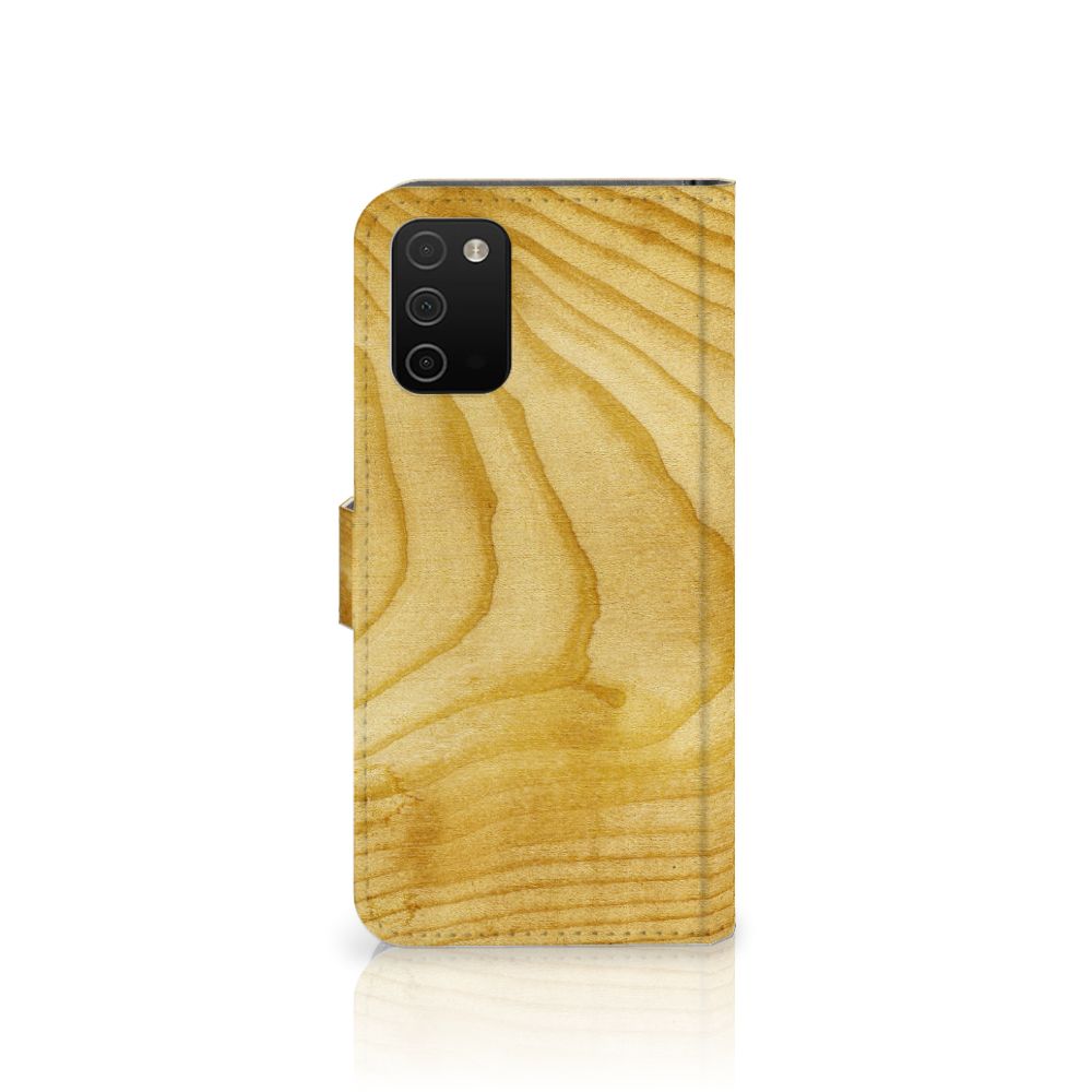 Samsung Galaxy A03s Book Style Case Licht Hout