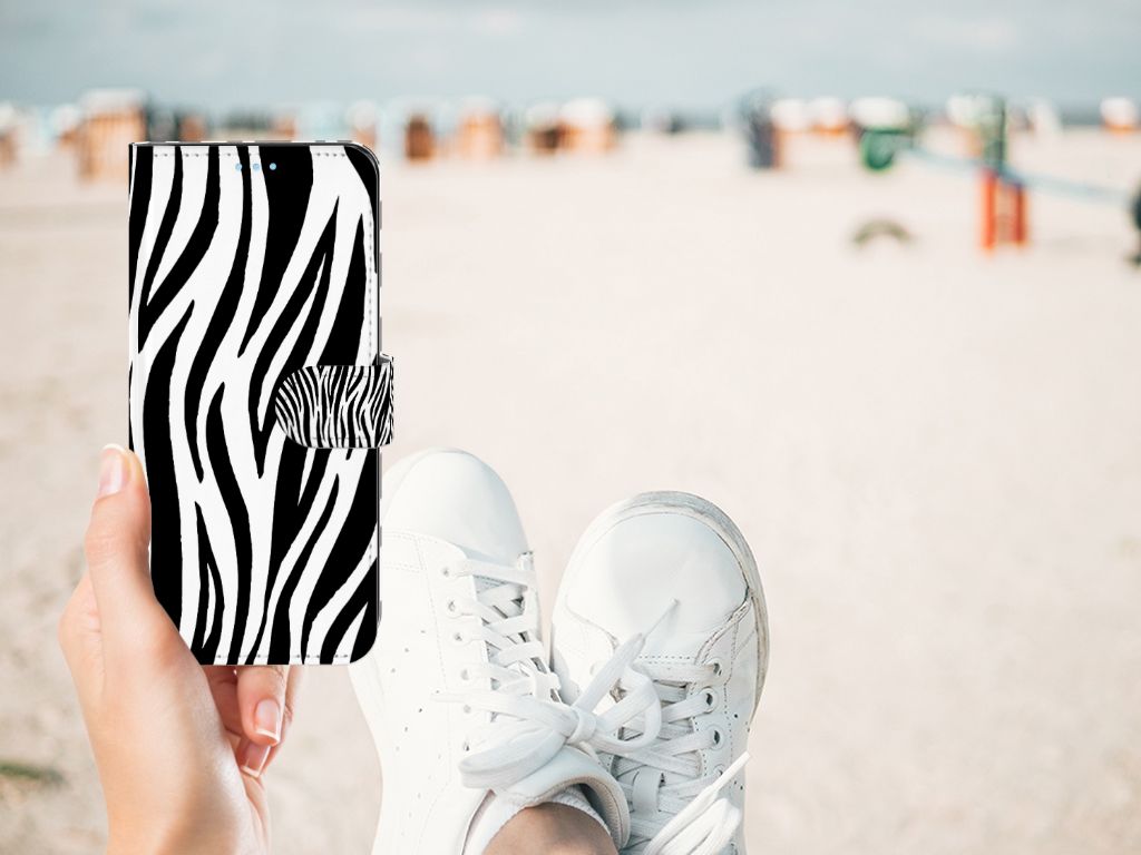 OPPO A74 4G Telefoonhoesje met Pasjes Zebra