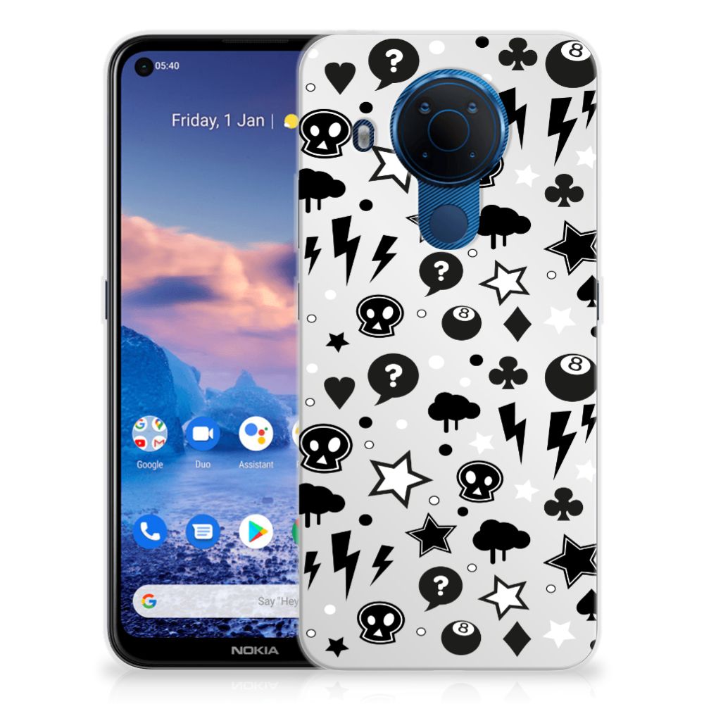 Silicone Back Case Nokia 5.4 Silver Punk
