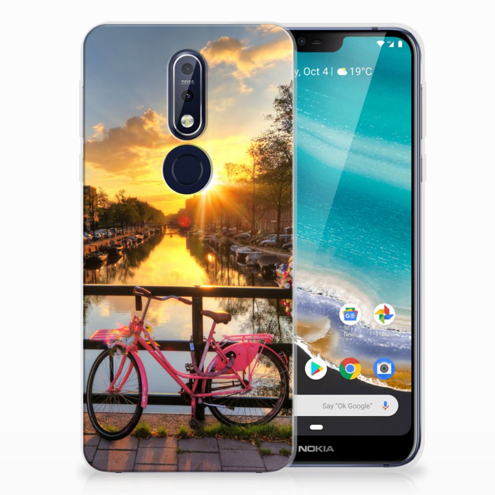 Nokia 7.1 Siliconen Back Cover Amsterdamse Grachten