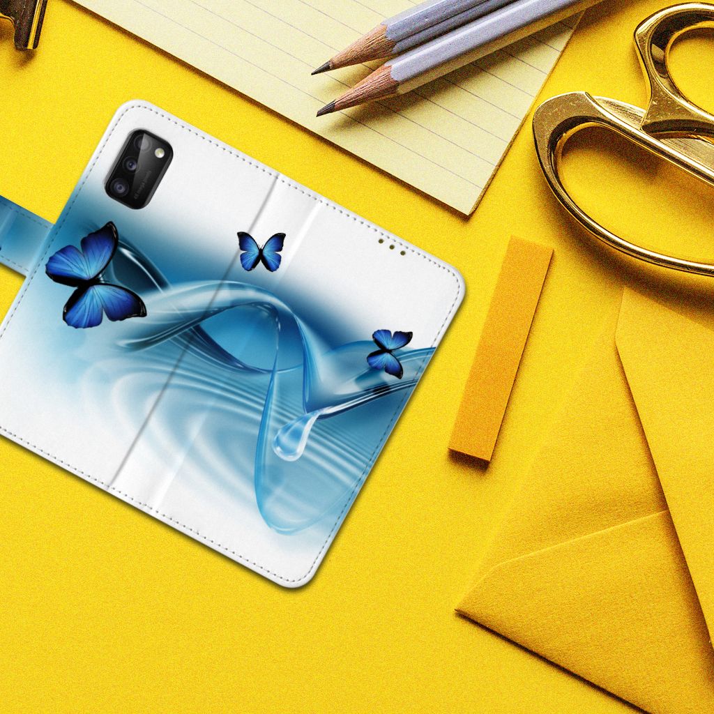 Samsung Galaxy A41 Telefoonhoesje met Pasjes Vlinders