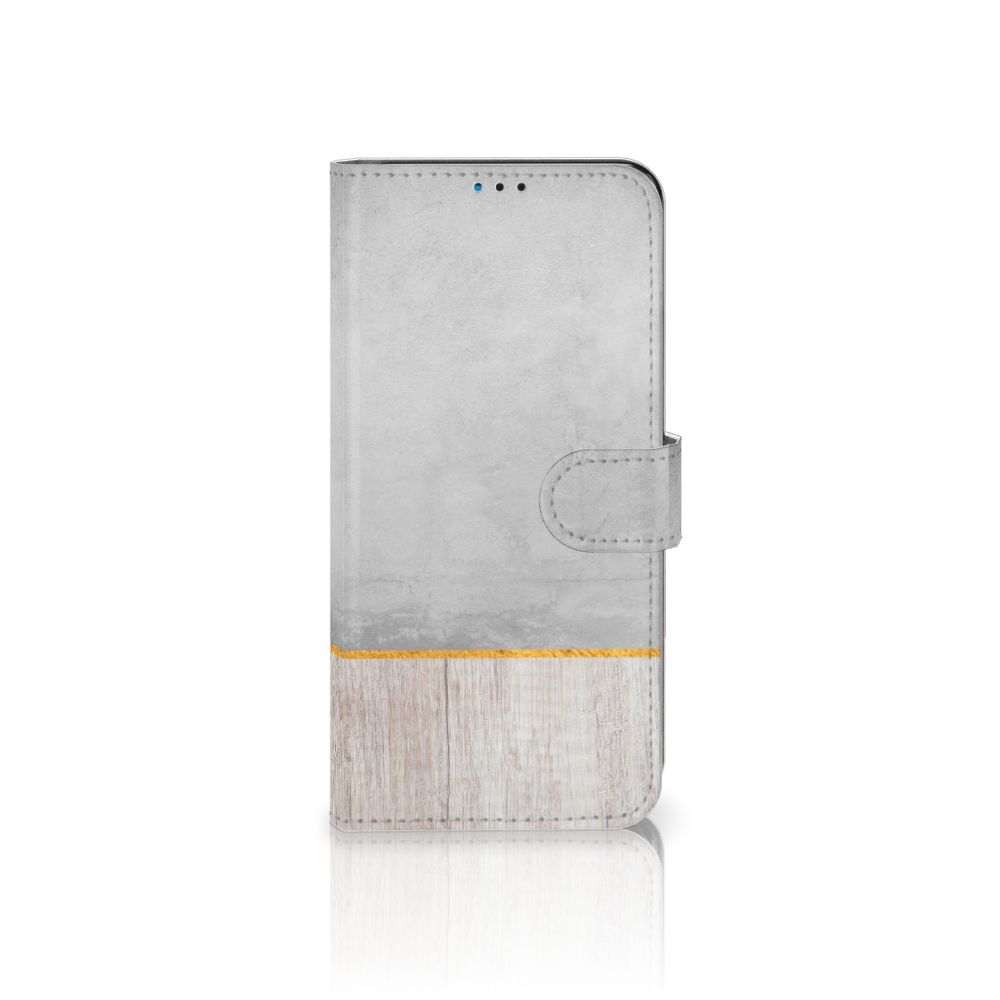 Motorola Moto G9 Play | E7 Plus Book Style Case Wood Concrete
