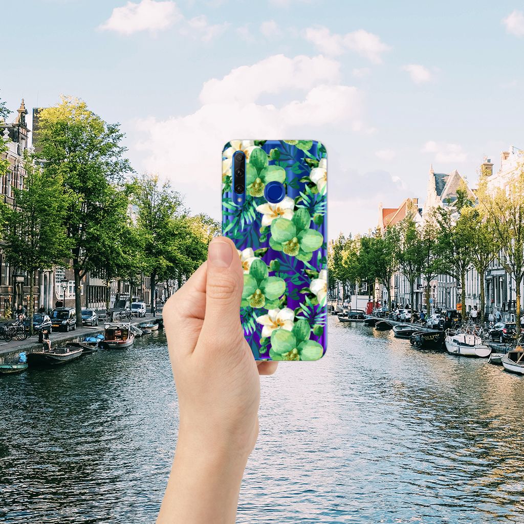 Honor 20 Lite TPU Case Orchidee Groen