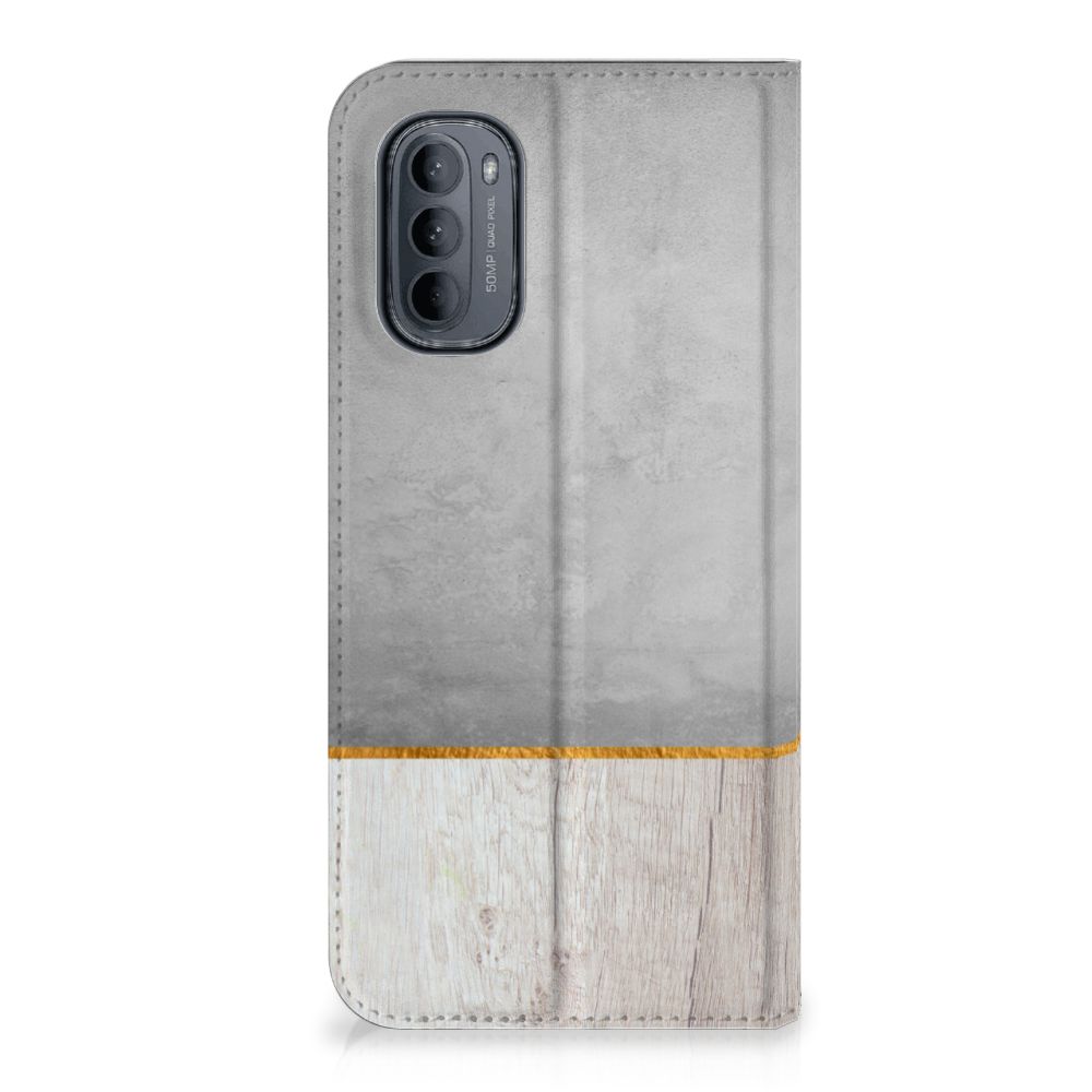 Motorola Moto G31 | G41 Book Wallet Case Wood Concrete - B2C Telecom